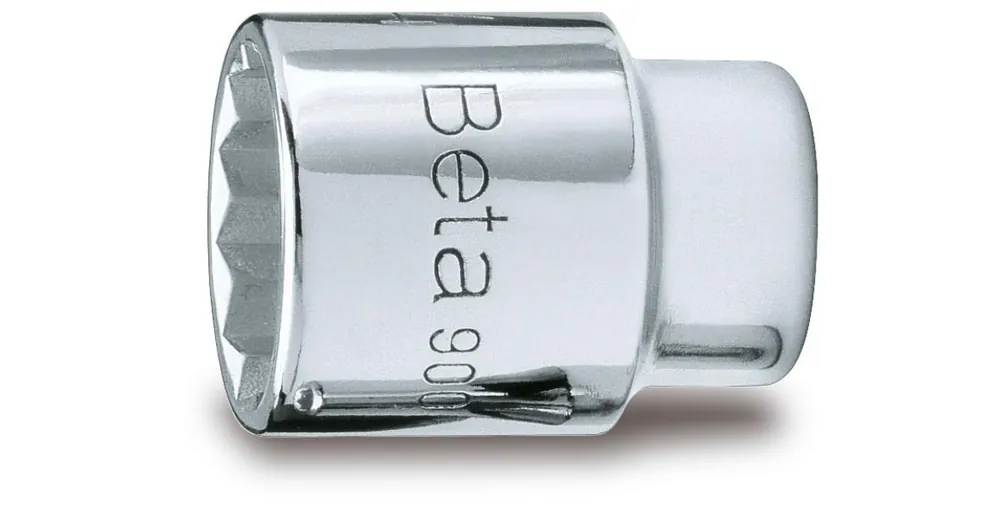 BETA Chiavi a bussola con attacco quadro femmina 1/4" bocca poligonale, cromate art.900AS/MB