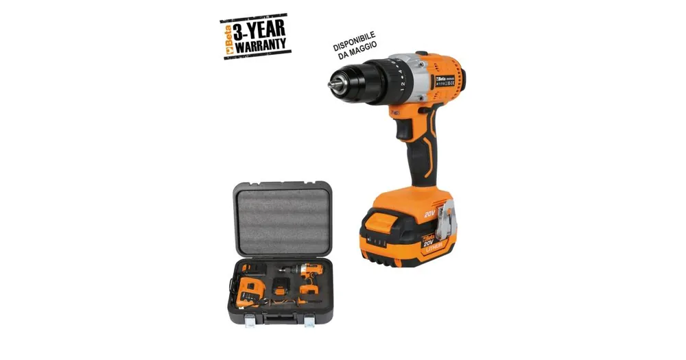 BETA Kit trapano avvitatore a percussione 20V BRUSHLESS art.1972/K20V-13BMC