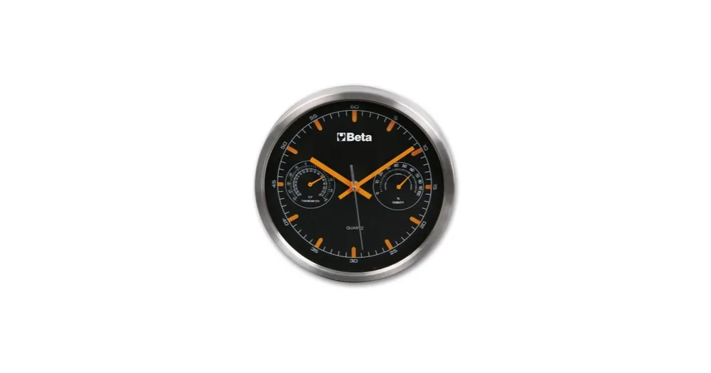 BETA Orologio da parete dotato di termometro ed igrometro, diametro 26 cm art.9594