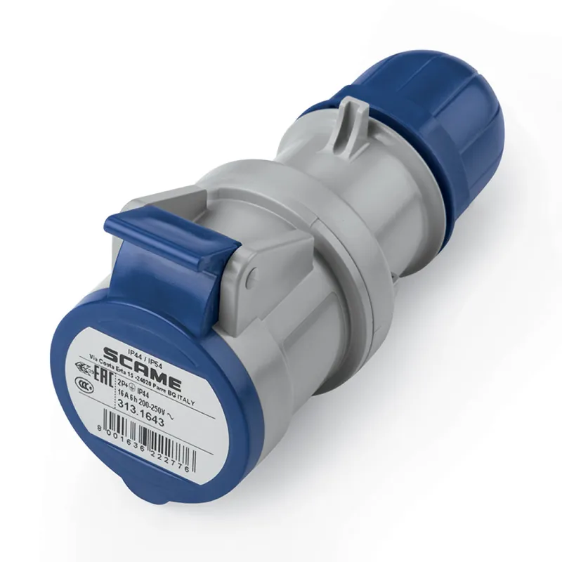 SCAM 313.1643 / 2P+T 16A 230V KUPPLUNG CEE IP44