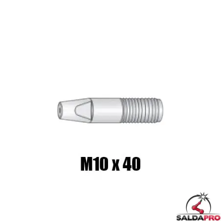 Punte guidafilo M10x40 Ø 0,8-1,6 per torce Serie NL - NW - NCR (10pz)