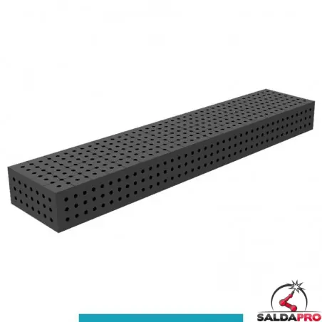 Blocco di collegamento 2000x400x200mm per tavoli saldatura GPPH SteelEco, spessore 8mm fori 16mm griglia 50x50mm