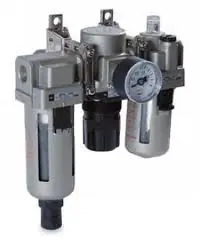 Gruppo filtro + Riduttore + Lubrificatore SMC Serie AC da 1/4" A 1"