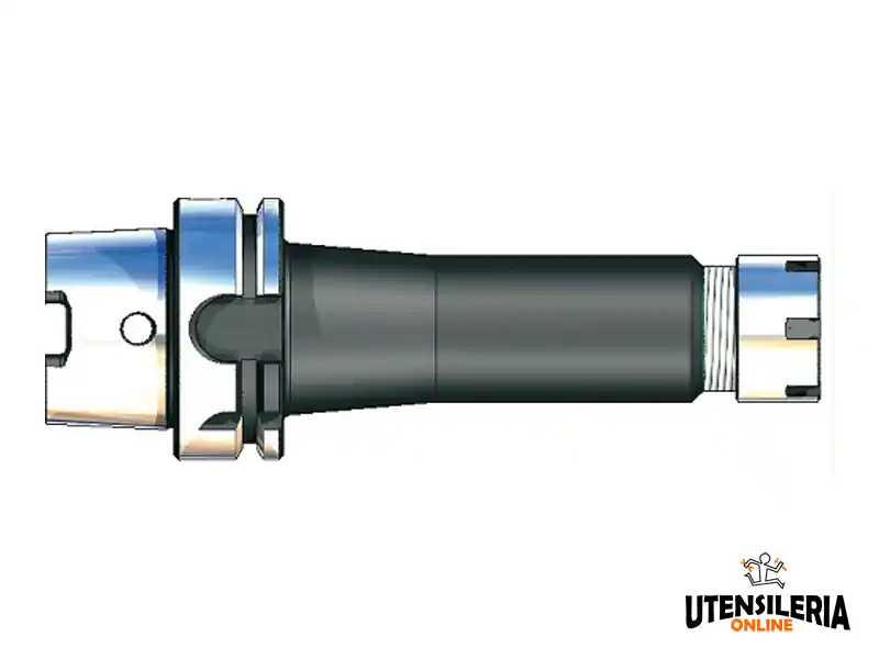 Mandrino portapinze ER25 ghiera mini attacco DIN 69893 HSK/A 63