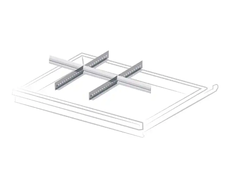 Set 5 divisori fessurati per cassetti Fami Gear Garage frontale 150-175mm, 36x27EH