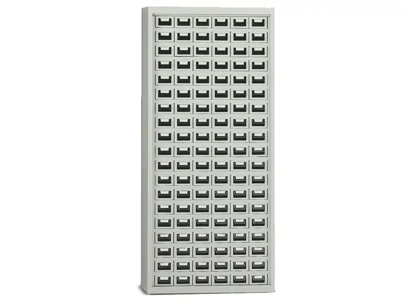 Armadio portaminuteria Tecnotelai 900x355x2000mm con 114 cassetti in metallo