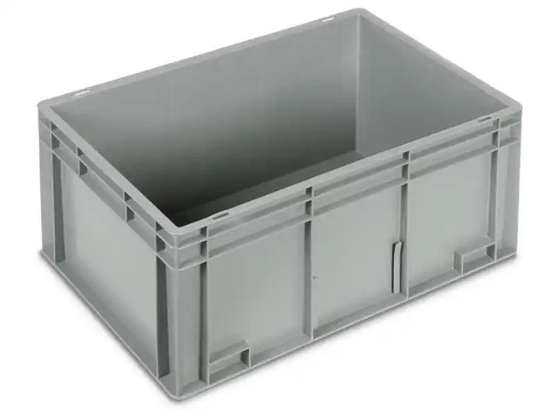 Cassetta in plastica Fami Euro Box 600x400x280mm con maniglie chiuse e fondo liscio
