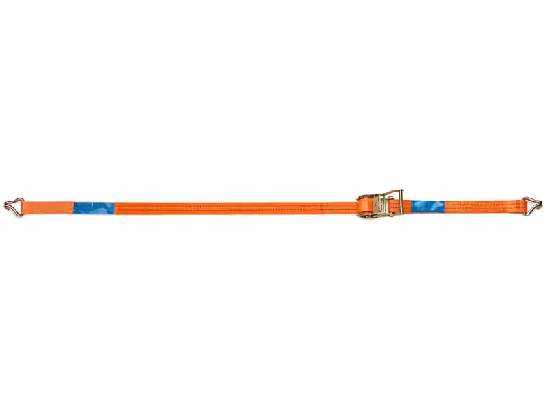 Cinghia di ancoraggio in poliestere Strops CR35 6mt con tenditore e ganci tondino, 1000 daN