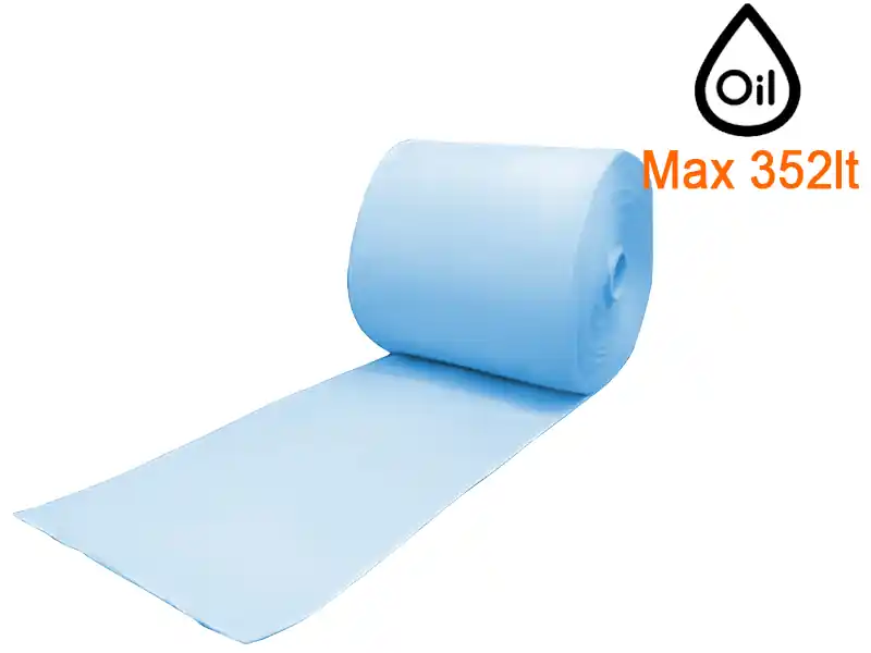 Rotolo assorbente Carvel 147x2440cm forato con barriera di rinforzo per oli e idrocarburi, 352lt