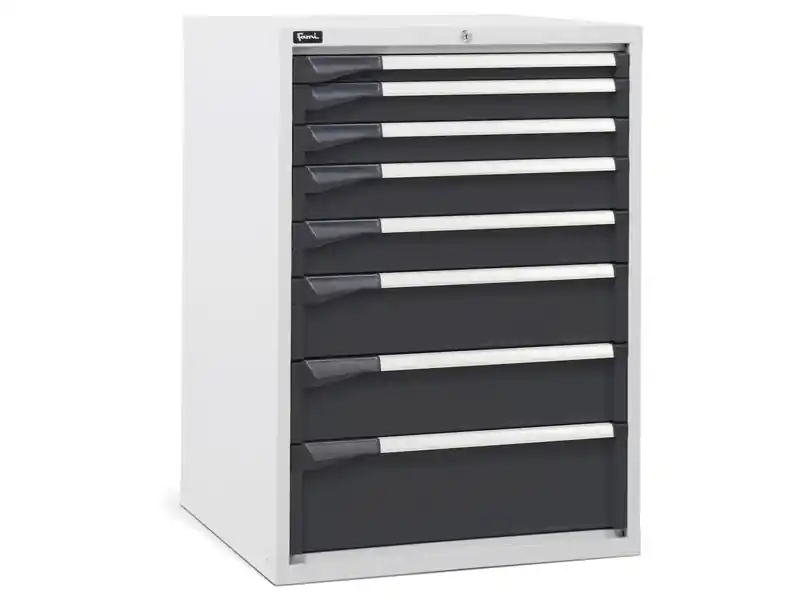 Cassettiera per industria Fami Master DE 714x726x1000mm bicolore con 8 cassetti, 2000Kg