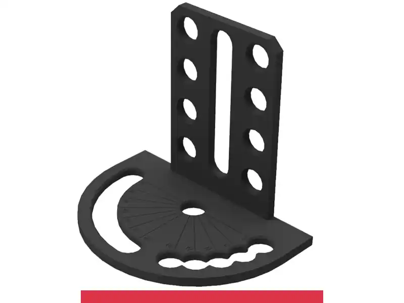 Goniometro spaziale 180x260x225mm sinistro SteelMax GPPH, spessore 15mm, fori 28mm