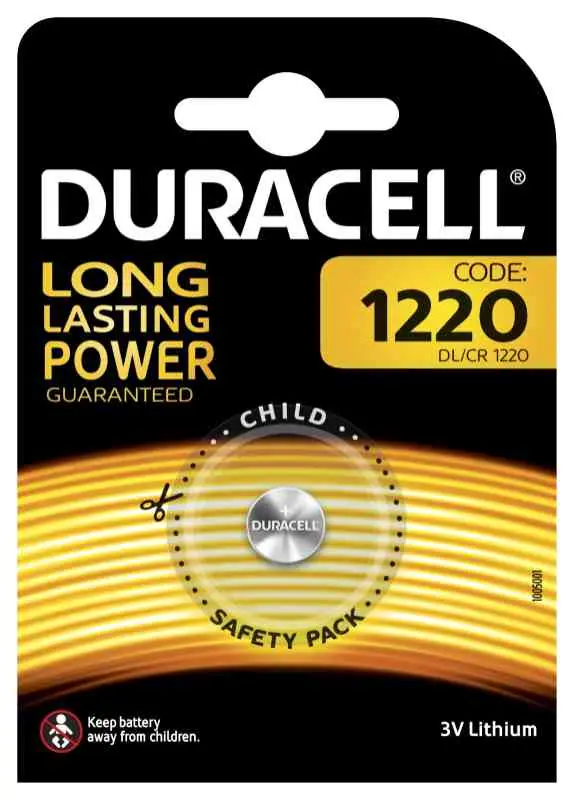 Batteria Duracell specialistiche 1220 in blister da 1 pila