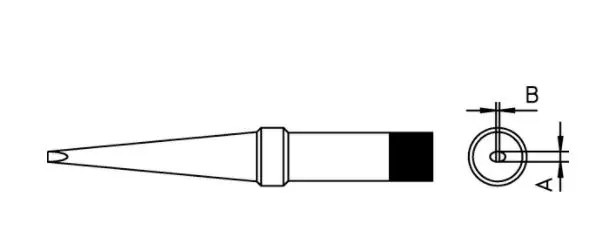 Punta a cacciavite lunga 480°C Largh.3,2 mm Lungh. 1,2 mm 4PTM9-1 Weller