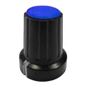 Manopola Nera A Mandrino 18x15 Blu MA/1205B